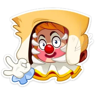 👌 134a9b82 Clown, Narr, Okay, Geste, Cartoon, Lustig, Emoji telegram sticker