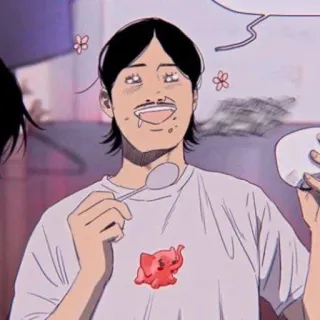 😫 62b8b4e8 dibujos animados, comiendo, elefante, cuchara telegram sticker