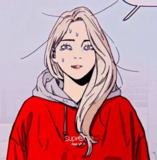 🈵 f32d088c supreme Anime, Rubia, Mujer, Sudadera con capucha, Supreme telegram sticker