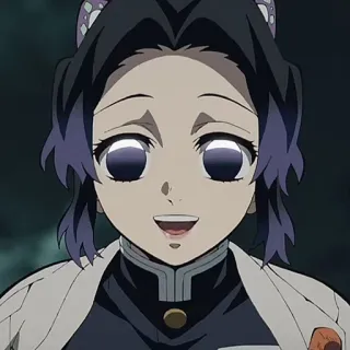 🌟 ee1bb8df Shinobu Kocho Demon Slayer アニメ, 鬼滅の刃, 胡蝶しのぶ, 漫画, キャラクター, 笑顔 telegram sticker