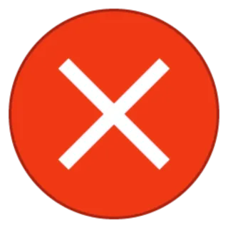💾 6b40b0de cancel, close, error, incorrect, wrong, red, cross telegram sticker