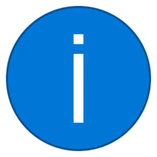 💾 937e4401 i information, icon, letter i, blue telegram sticker