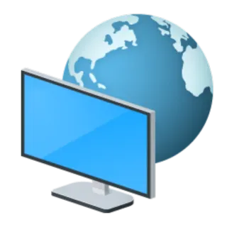 💾 a2cfca03 computer, globe, monitor, internet, network telegram sticker