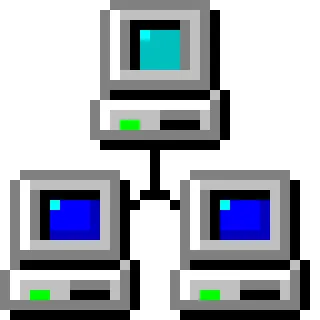 💾 4e82fe2a Pixel art, Komputer, Retro, Vintage, Technologia, Stary, Ekran telegram sticker