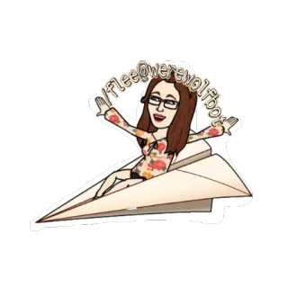 😂 cc98298a flee@werewolftoo Avatar, Aeroplanino di carta, Bitmoji, Cartone animato whatsapp sticker