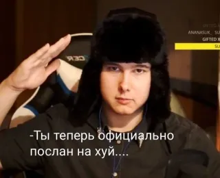 🖕 12764168 -Ты теперь официально послан на хуй.... 욕설, 비방, 불쾌한 telegram sticker