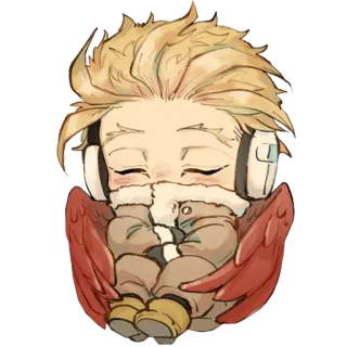 😴 3834bb65 Hawks My Hero Academia Hawks, MHA, Anime, Pahlawan, Sayap telegram sticker