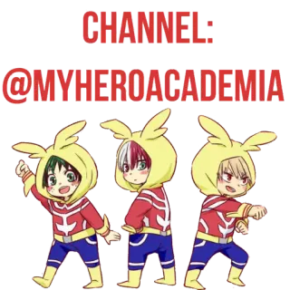 🆔 a553eba4 My Hero Academia CHANNEL:
@MYHEROACADEMIA Anime, My Hero Academia, Fanart, Kartun, Lucu telegram sticker