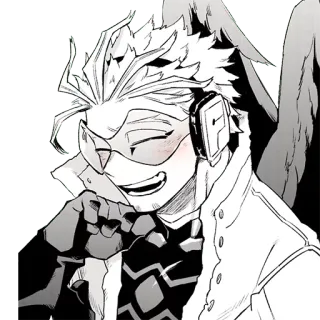 😂 c0610765 Hawks My Hero Academia elang, sayap, anime, manga, pahlawan telegram sticker