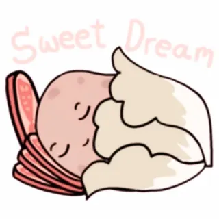 💭 9d0dabb3 Sweet Dream zoete droom, eten, slaap, droom, schattig, kawaii whatsapp sticker