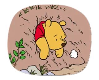 😞 084d15be Winnie the Pooh cartoon, Winnie the Pooh, bear, honey, stuck, E. H. Shepard, A. A. Milne telegram sticker