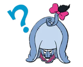 🤔 99f3856c Eeyore Eeyore, donkey, animal, cartoon, question, funny telegram sticker