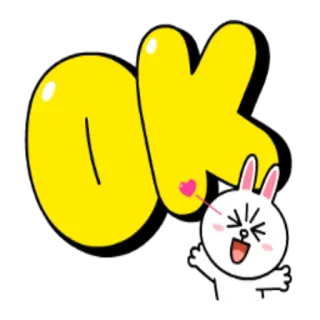 👌 6f0bda8f Rabbit OK ok, acordo, fofo, coelho, aprovado telegram sticker