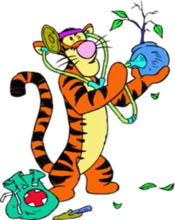 👨‍⚕ 4132c70a Tigger Winnie the Pooh Tigro, Winnie the Pooh, cartoni animati, Disney telegram sticker