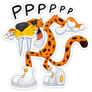 👹 f4b0502b Chester Cheetah PPPPP Cartoon, Gepard, Lustig, Figur whatsapp sticker
