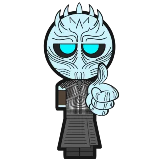 👍 766abee4 Night King Game of Thrones Roi de la Nuit, Game of Thrones, Personnage, Pouce levé, Glace, Fantasy telegram sticker