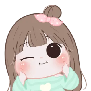 🍪 a3f13fea Desenho animado, Garota, Bonito, Ilustração, Adesivo whatsapp sticker