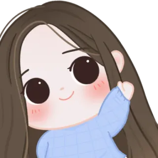 🧁 d177bfe1 menina desenho animado, acenando, anime, fofa whatsapp sticker