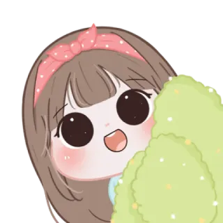 🍪 de5be933 Desenho animado, Menina, Fofo, Kawaii, Adesivo whatsapp sticker