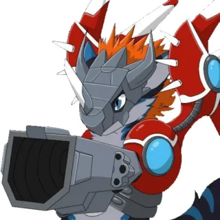 💥 b7d1609a créature, armure, arme à feu, arme, furry, animal telegram sticker