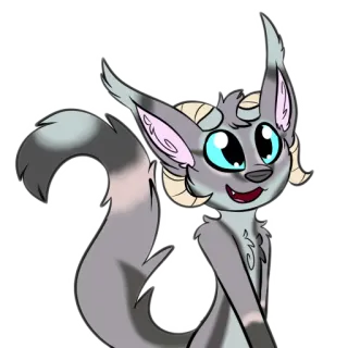 😃 04b3ecbe cartoon, animal, cute, furry whatsapp sticker