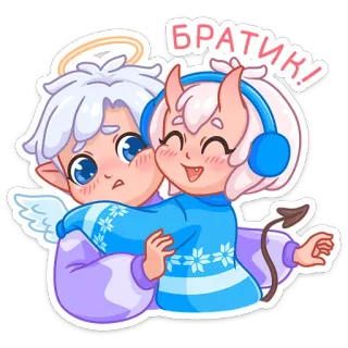 Зимняя Они-тян (@TgSticker) telegram stickers