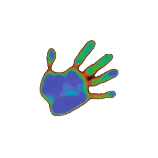 🖐 27f88280 tangan, telapak tangan, jari, termal, gambar telegram sticker