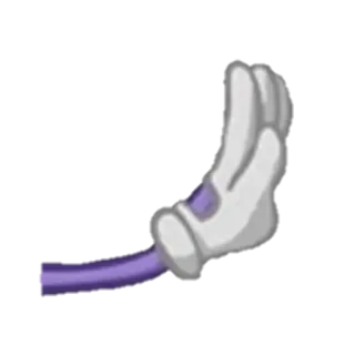 🫡 ae5a2653 tangan, ungu, kartun telegram sticker