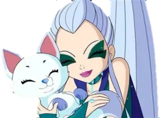 😻 f48b8041 Icy Winx Club Icy, Winx Club, kartun, penyihir jahat, sihir es, kucing telegram sticker
