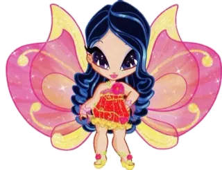 ✨ fd7c14a8 peri, kartun, sayap, fantasi, gadis, imut, stiker telegram sticker