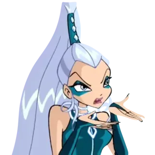 🙌 cd96bb2b Icy Winx Club Мультфильм, Злой, Ведьма, Ледяной, Анимация telegram sticker