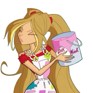 🧬 e00913f0 DHK wink girl, paint, fairytale, wink, fantasy telegram sticker