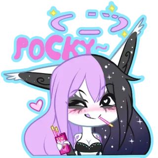🍡 fa283912 POCKY pocky, snack, animé, mignon, nourriture, dessert telegram sticker