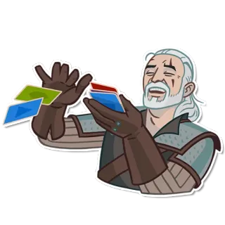 💸 fa625592 Geralt of Rivia The Witcher The Witcher, Geralt, Gwent, Kartenspiel, Fantasy whatsapp sticker