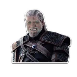 😬 f1739750 Geralt of Rivia The Witcher 게롤트, 위쳐, 판타지, 갑옷, 몬스터 헌터 telegram sticker