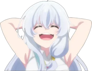 😆 4bc0f957 Anime, Cartone animato, Donna, Sorriso, Felice, Rilassata telegram sticker