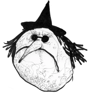 💤 db49a16a 마녀, 할로윈, 캐릭터, 그림, 괴물, 판타지 telegram sticker