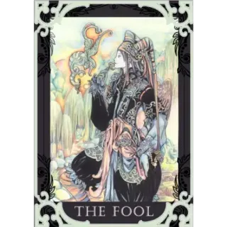 😵 4cd92a88 THE FOOL tarot, fool, card, fantasy telegram sticker