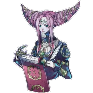 👽 b8719f65 woman, horns, character, fantasy, princess telegram sticker