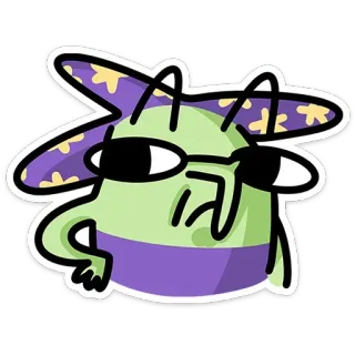 🤨 22b645c2 cartoon, character, sticker, funny, cool, glasses telegram sticker