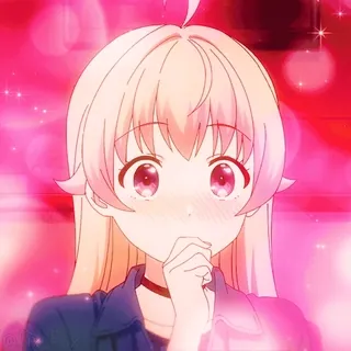 😍 80a0c8e3 gái anime, dễ thương, đỏ mặt, hoạt hình, lấp lánh telegram sticker