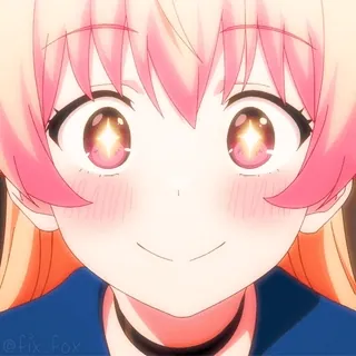 🤩 9ca49122 @fix_fox Anime, Hoạt hình, Cô gái, Nụ cười, Vui vẻ, Dễ thương telegram sticker