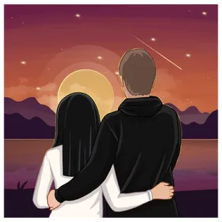 With love M&M telegram stickers