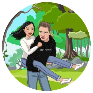 With love M&M telegram stickers