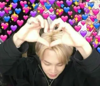 💜 4b06f39a coração, amor, mãos, gesto, fofo, estético, K-pop telegram sticker