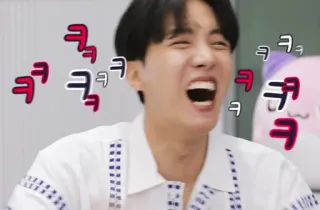 🤣 87aab6a7 ㅋㅋㅋ rindo, coreano, pessoa, expressão facial, feliz, meme telegram sticker