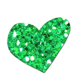 💚 143785b4 cœur, paillettes, vert, étincelle, amour, émeraude telegram sticker