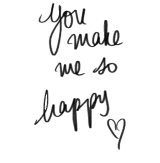 👐 2a22db67 You make me so happy joyeux, amour, mignon, romantique, coeur, positif telegram sticker