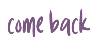 💜 343c634b come back revenir, retour, message, violet telegram sticker