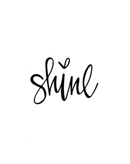 😌 621eaa8c Shine brillant, positif, inspiration, motivation, calligraphie telegram sticker